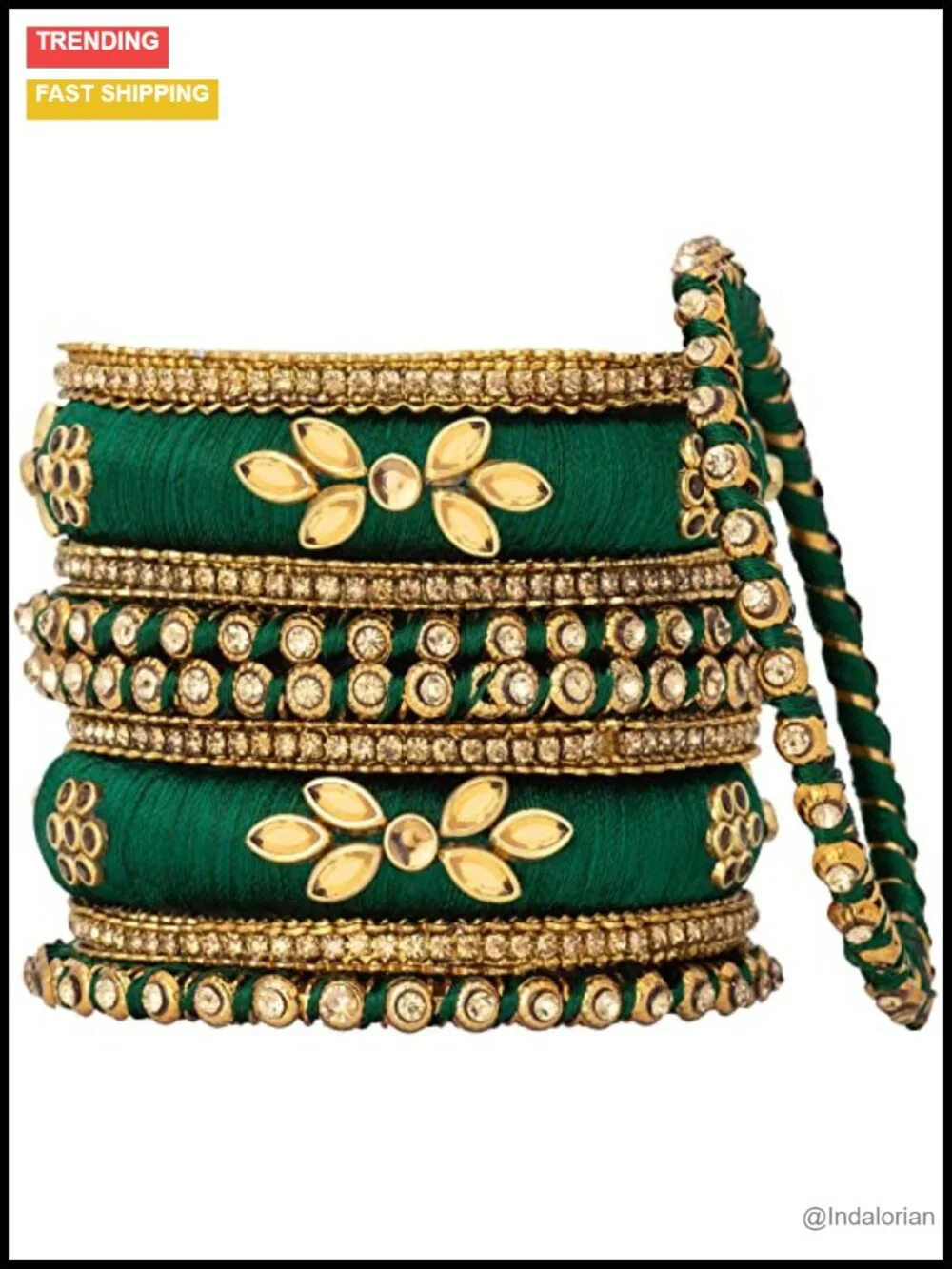 Handcrafted Silk Thread Bangle Set Traditional Indian Wedding Jewelry Gift
